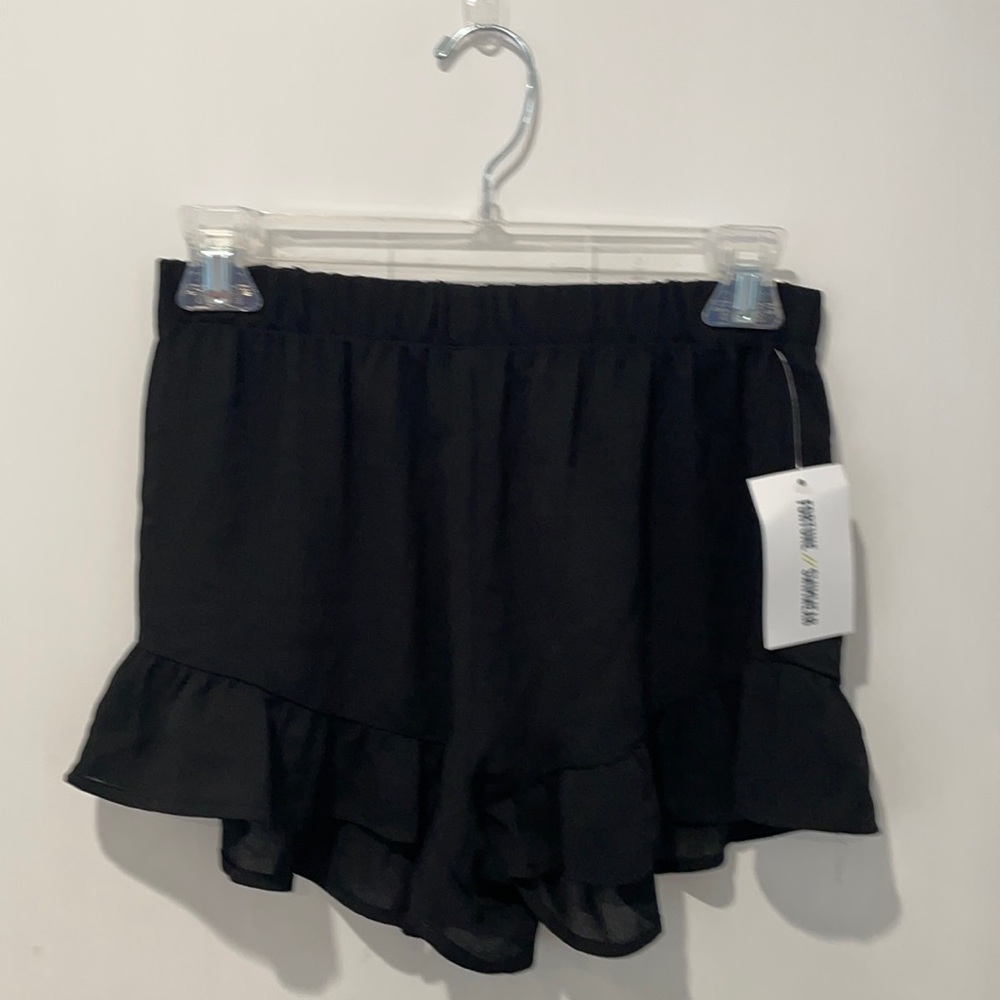 Black Mesh Swim Cover-up Shorts